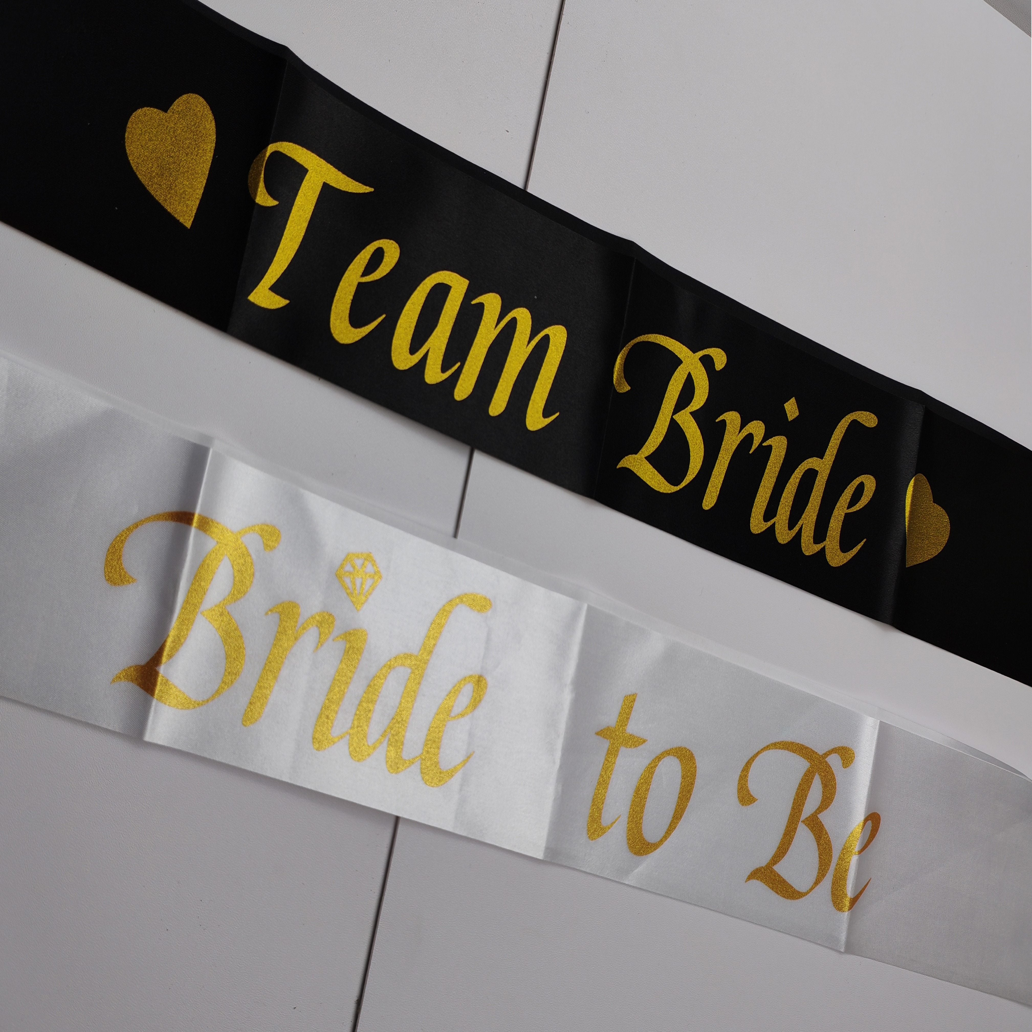 Bridal Shower Sashes Set Bride to Be & Team Bride for Hen Party