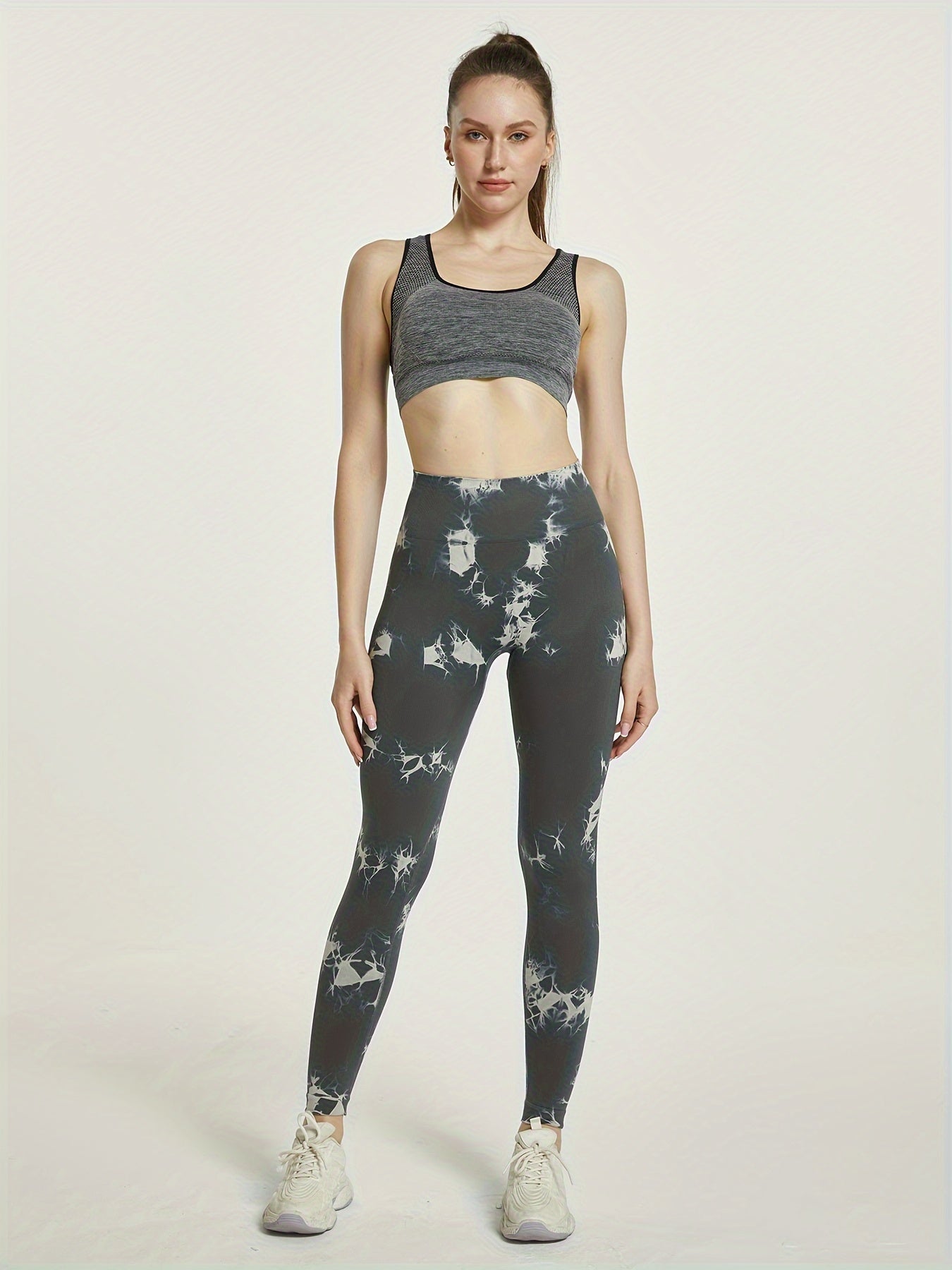 Light Grey Tie Dye Running Pants