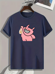 Cartoon Print Men's Graphic T shirt Casual Comfy Tees For Summer Men's Clothing