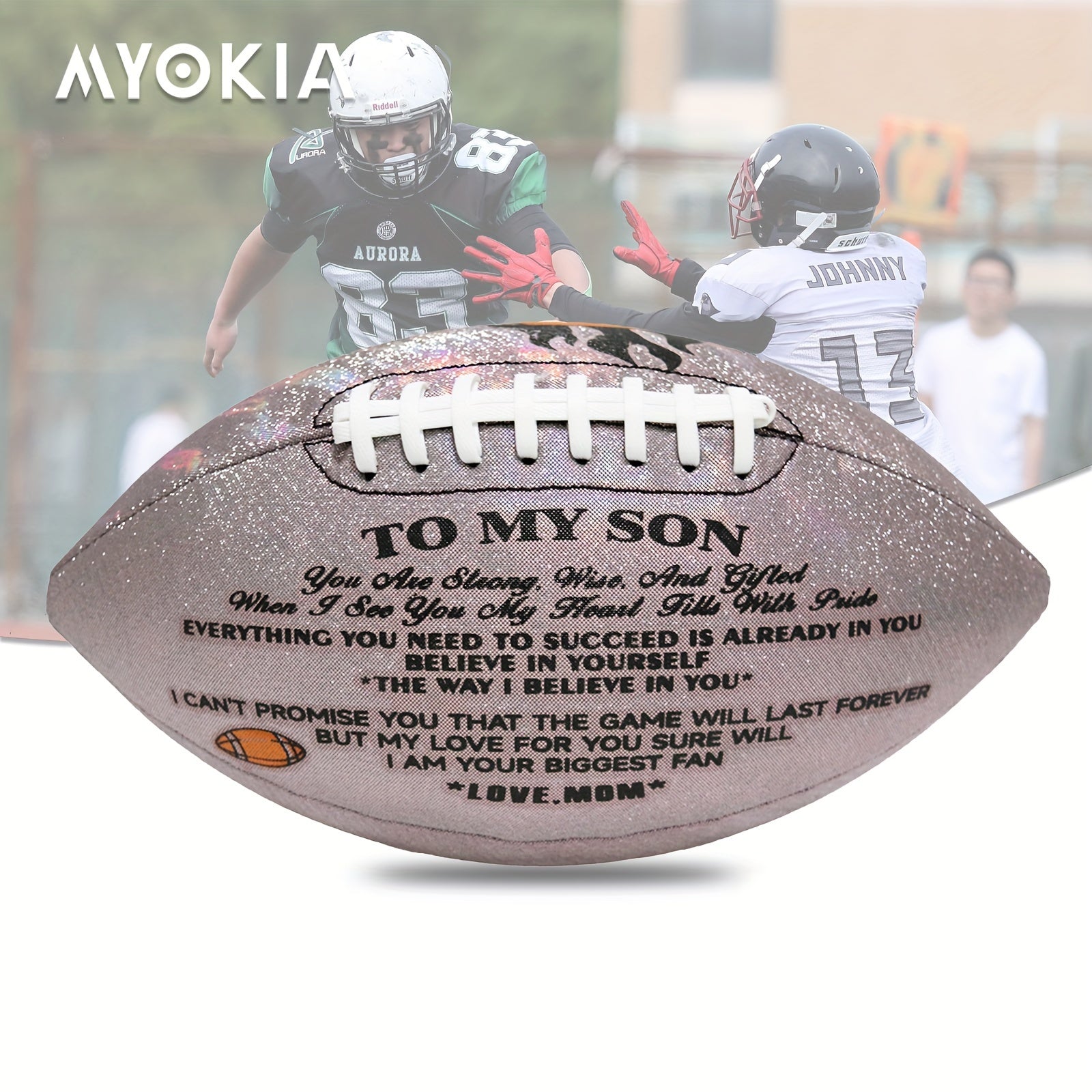Engraved Size 9 Football - Christmas Gift for Son