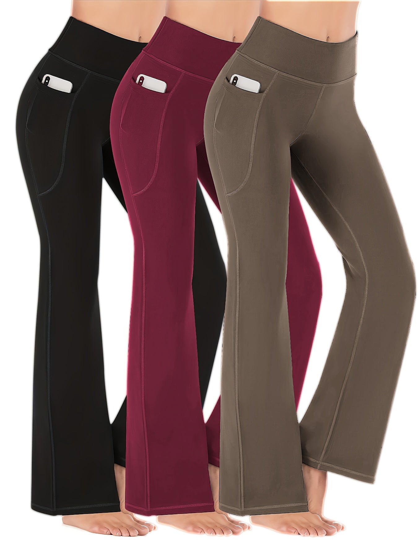 Flare Leggings High Waist Workout Sports Wide Leg Bootcut Pants