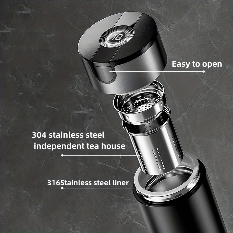 Vacuum Cup With Temperature Display Insulated Water Bottles Travel Thermal Cups