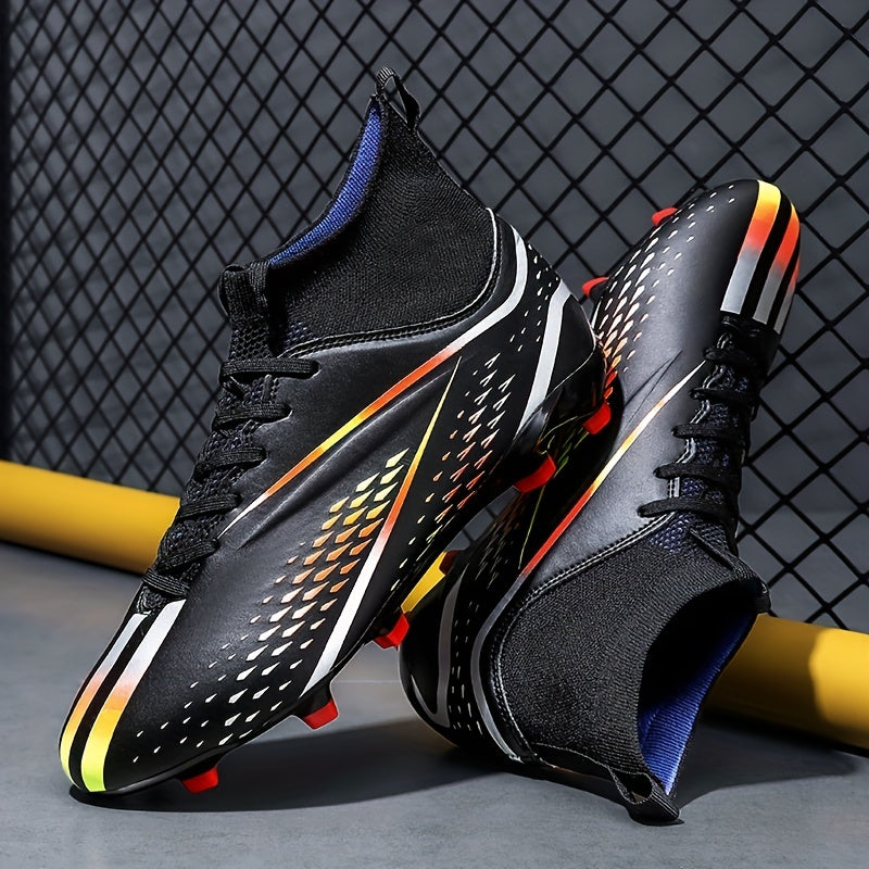 Youth Soccer Cleats Anti Skid Breathable Lace Up Outdoor Training Foot Bowl