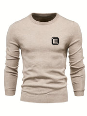 Men's Knitted Sweater Active Mid Stretch Slim Fit Warm Pullover