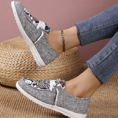 Women's Sunflower Print Canvas Shoes Low Top Lightweight Sneakers