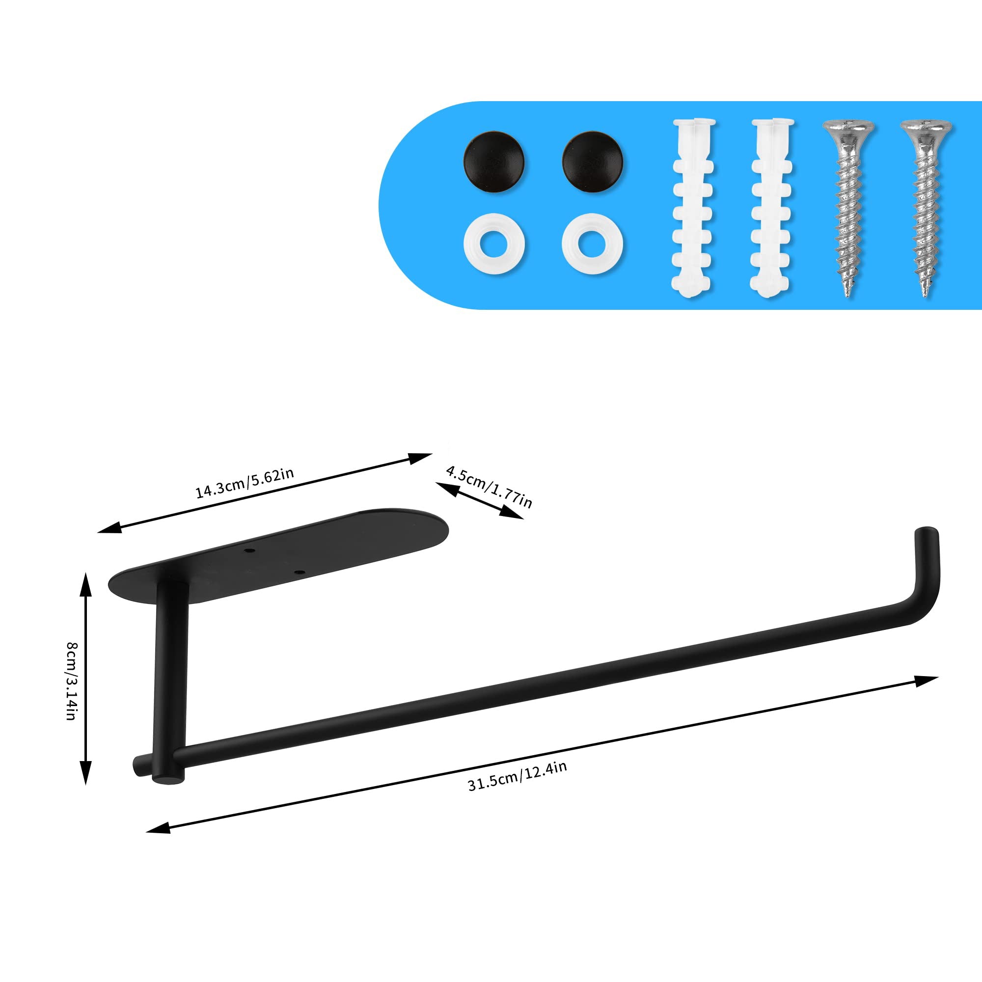 Adhesive Under Cabinet Paper Towel Holder - Stainless Steel