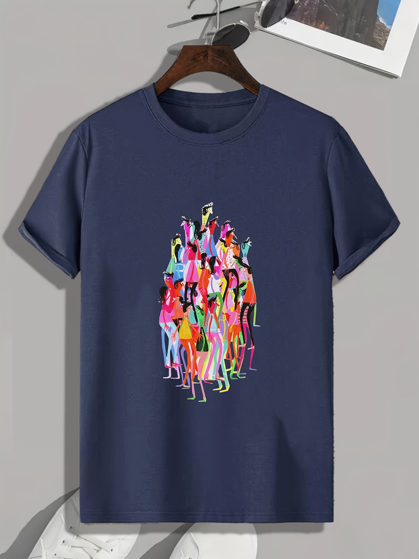 Cartoon Print Men's Graphic T-shirt Casual Comfy Tees For Summer