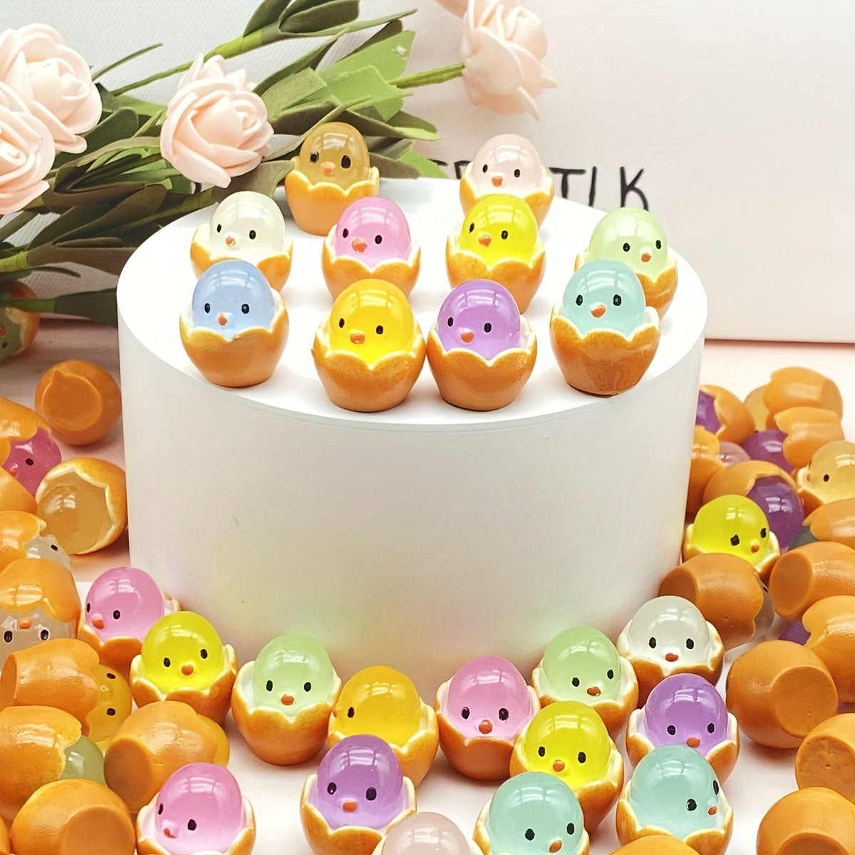 Luminous Eggshell Chick Toy Egg Car Decoration Surprise Gift Christmas Novelty