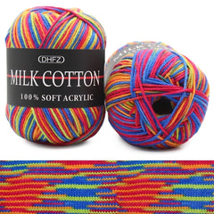 2pcs 6pcs 3ply Milk Cotton Wool Yarn 50g pc Gradual Knitting Wool Yarn
