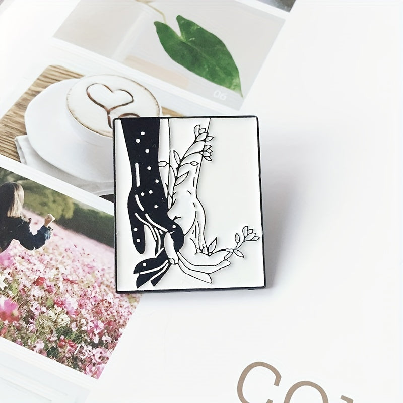 Vintage Style Hand-painted Alloy Brooch