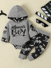 Infant Hooded Romper & Long Sleeve Bodysuit Set