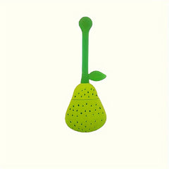 Pear Shaped Long Handle Tea Filter Reusable Silicone Tea Separator