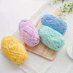 Chunky Chenille Yarn for Knitting & Crocheting Hat Scarf Cushion 50g