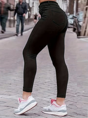 High Waist Skinny Jeans Slim Fit Slight Stretch Denim Pants