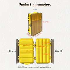 Double Sided Tool Storage Box With Grids & Handles Plastic Parts Organizer