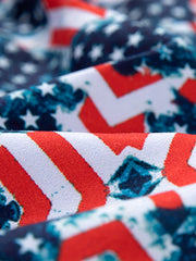 American Flag Men's Quick Dry Board Shorts With Pockets