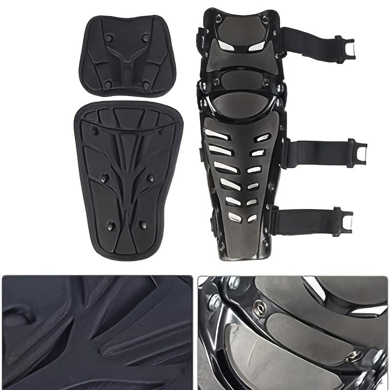 Adjustable Breathable Knee Shin Guard Pads for Motorcycle Cycling Racing