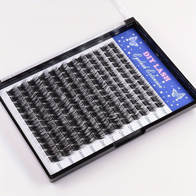 Segmented Cluster Lashes Thick Mixed False Eyelashes C Curling