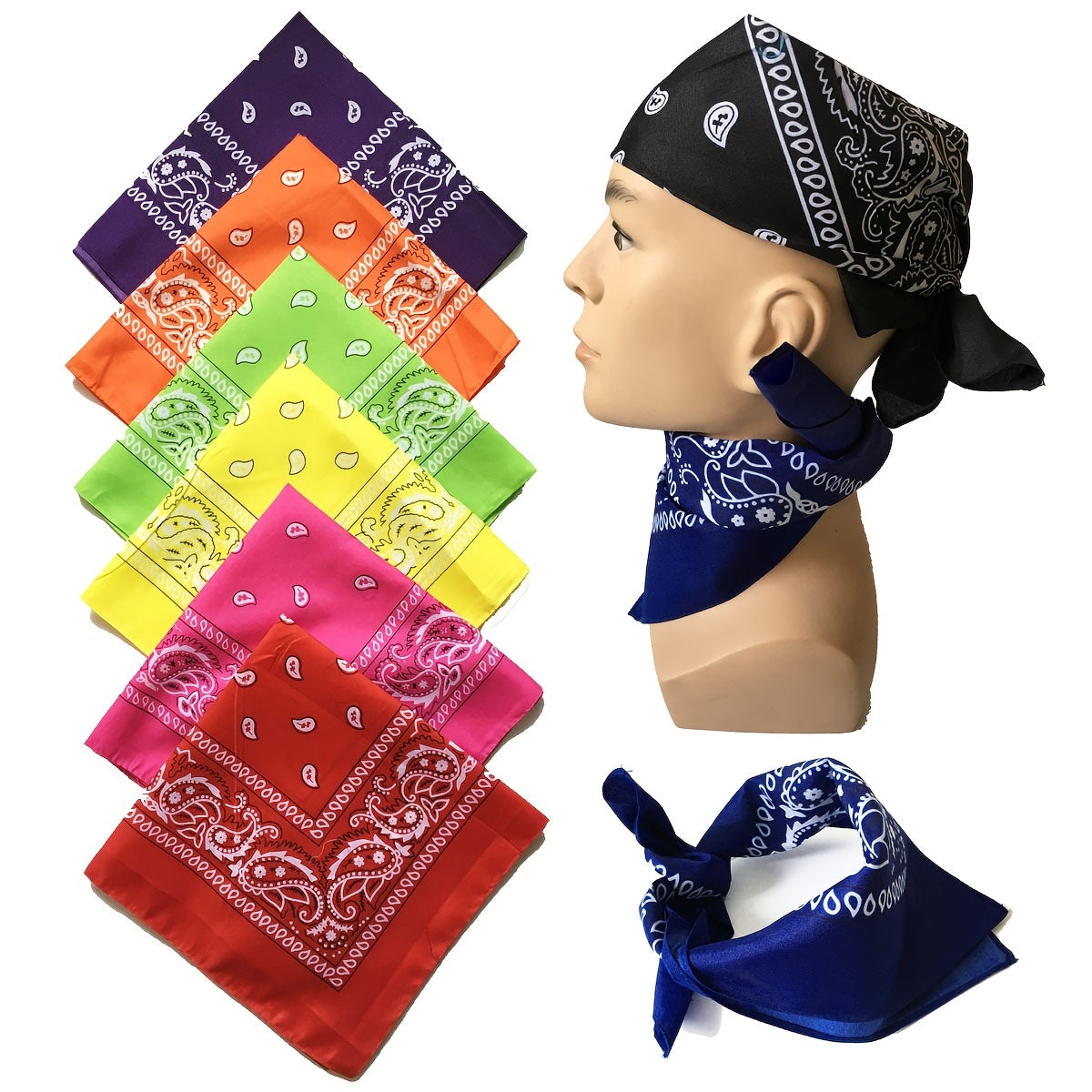 Men's Cycling Hip Hop Large Square Scarf