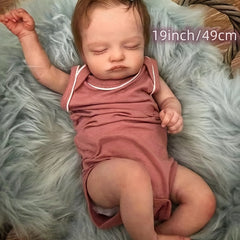 19inch Newborn Baby Rebirth Doll Varicose Veins Implanted Hair