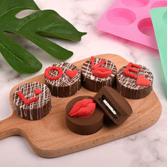 2Pcs Round Chocolate Cookie Resin Molds 12 Cavity Cylinder Silicone Molds
