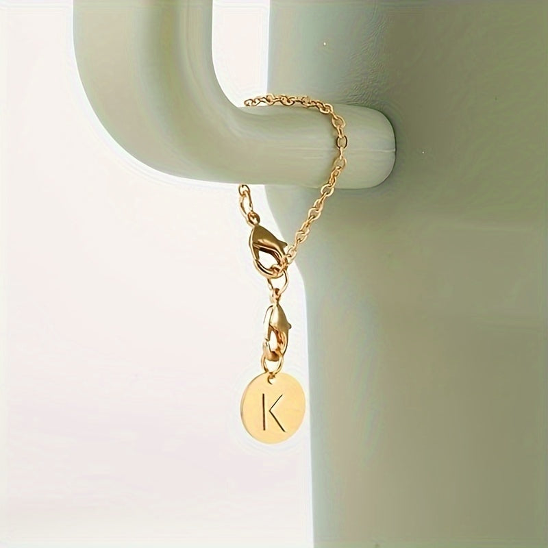 2pcs Metal ID Initial Letter Charms for Cup Identification