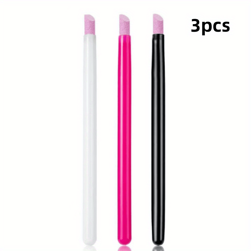 3pcs Nail Sanding Pen Cuticle Trimming Stick DIY Manicure Repair Tool