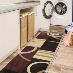 Modern 2'X10' Runner Rugs Laundry Room Rug Non Slip Machine Washable