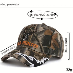 Embroidered Deer Head Fishing Sunshade Hat Baseball Cap