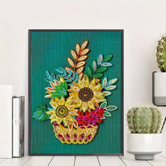 Flower Basket Diamond Painting Kit - Special Shape Crystal Partial