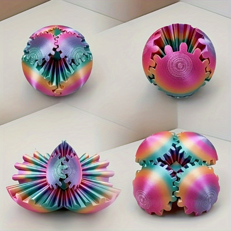 3D Printed Rotatable Gear Desktop Decoration