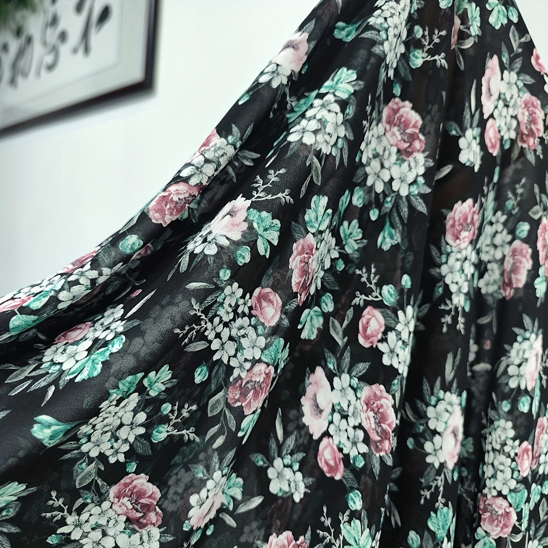1yd Comfortable Chiffon Fabric for DIY Clothes Pants Dress - Cut Size