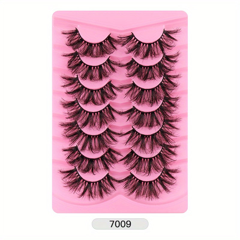 7 Pairs Curly Thick Faux Mink Eyelashes for Stage & Everyday Wear
