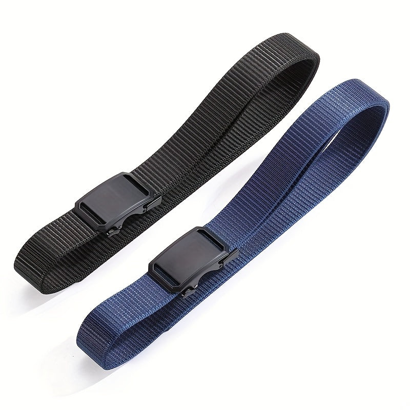 Men's Nylon Belt Alloy Outdoor Automatic Plate Buckle Belt