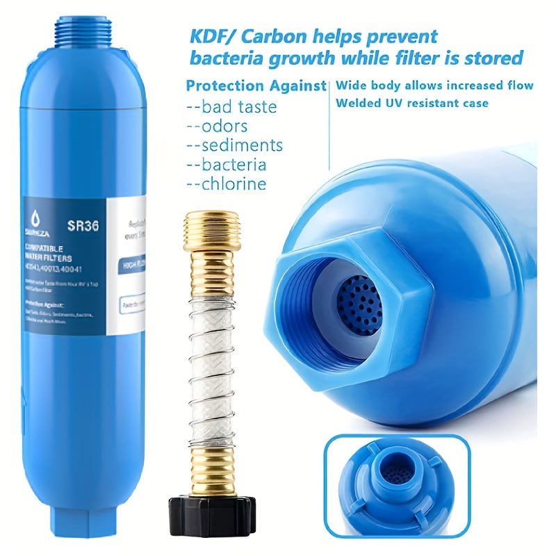 RV Water Filter Inline Reduces Bad Taste Odor Sediment