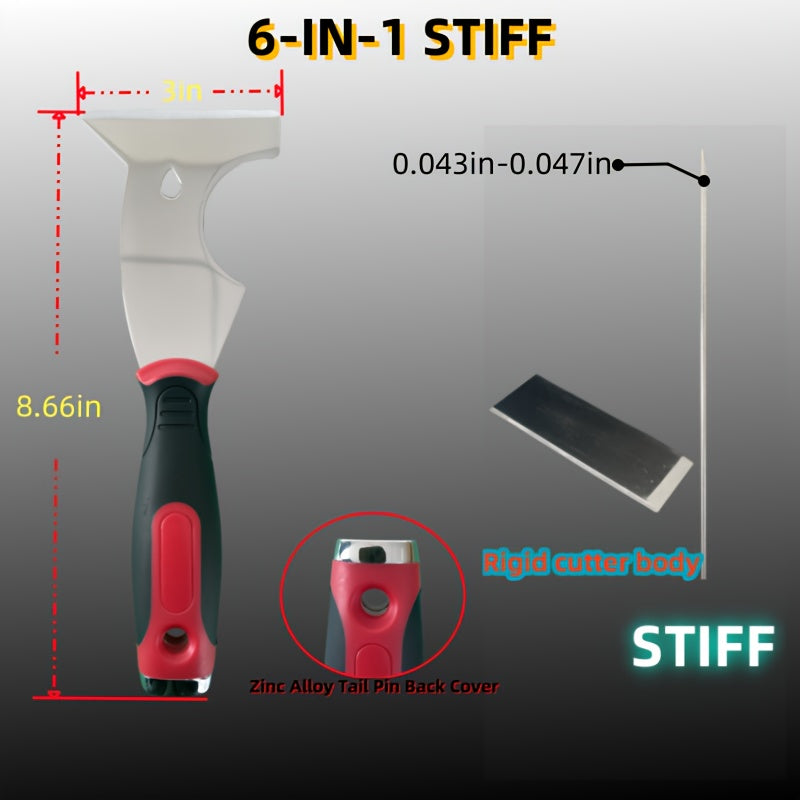 Stainless Steel Putty Scraper Plaster Shovel with Two Handles