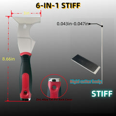 Stainless Steel Putty Scraper Plaster Shovel with Two Handles