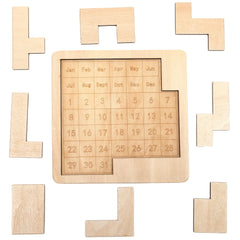 Wooden Calendar Puzzle: 365 Dates to Solve