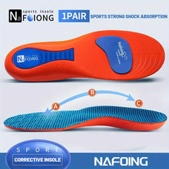 Men's Flat Arch Support Deodorant Insole Full Pad Elastic Massage
