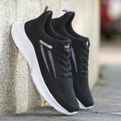 Men's Striped Mesh Breathable Running Shoes