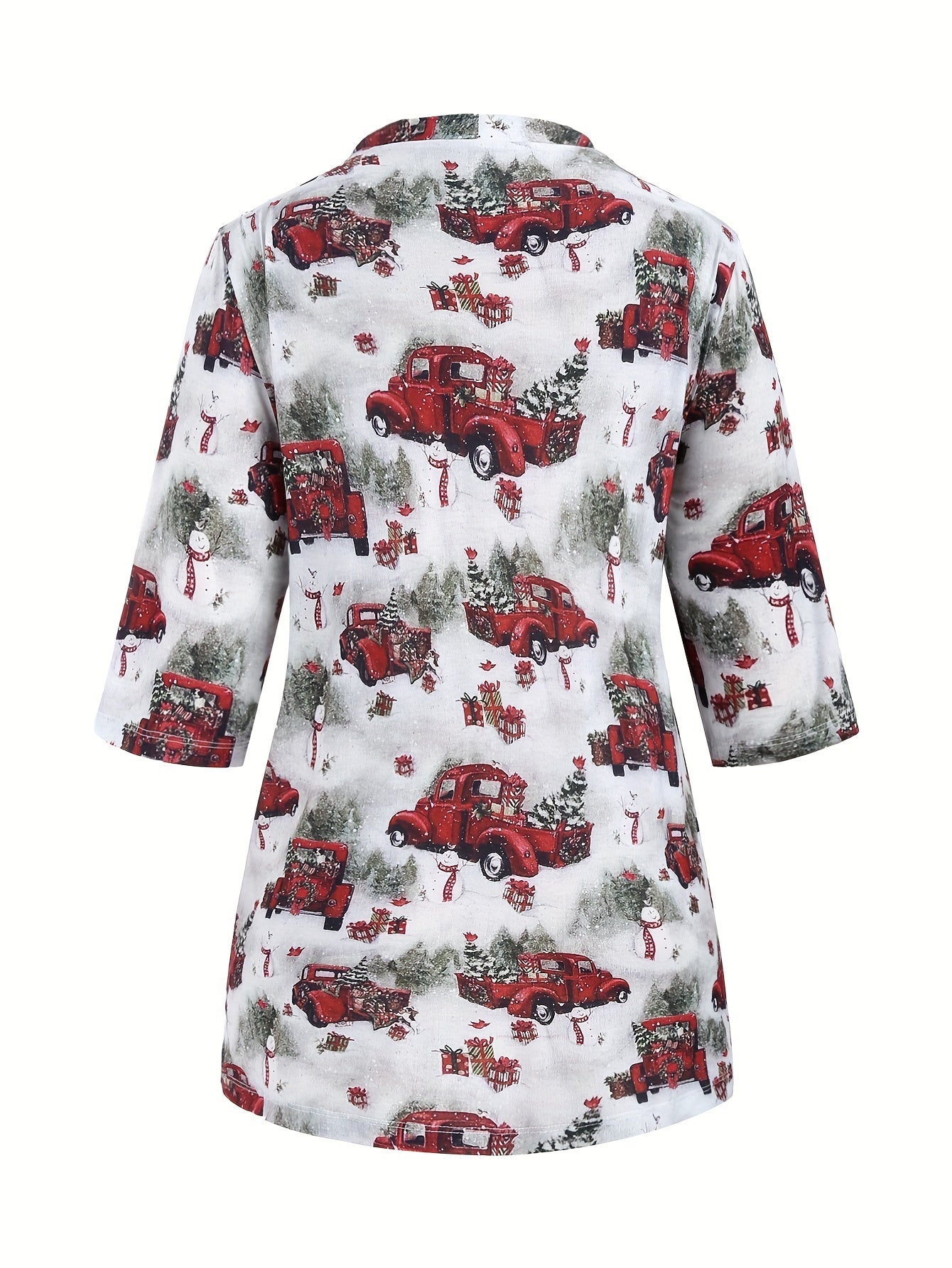 Christmas Casual Cardigan Women's Plus Graphic Print