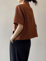 Stylish Short Sleeve Work Blazer