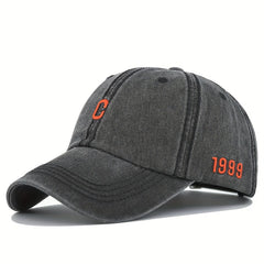 Distressed C Embroidered Sun Hat Baseball Cap