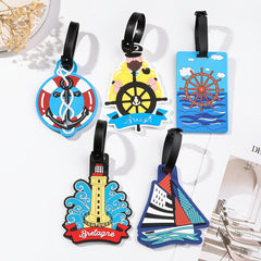 Stylish Print Silicone Luggage Tag Durable Boarding Tag