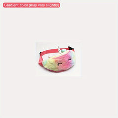 Kids Cartoon Plush Waist Bag Casual Chest Bag Gift To Children