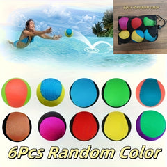 6pcs Rubber Water Balls for Adults, Storage Bag, Beach & Pool Fun