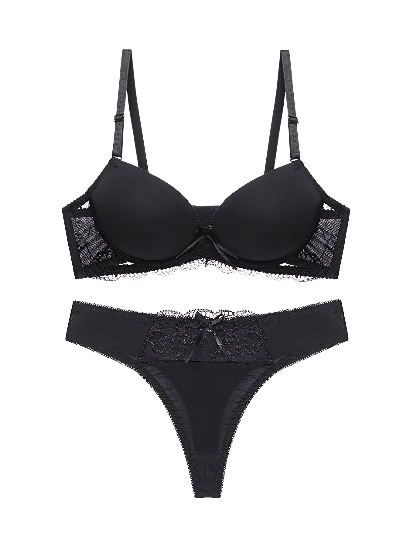 Sexy Lace Lingerie Set Comfortable Stretch Bra & Cheeky Panties