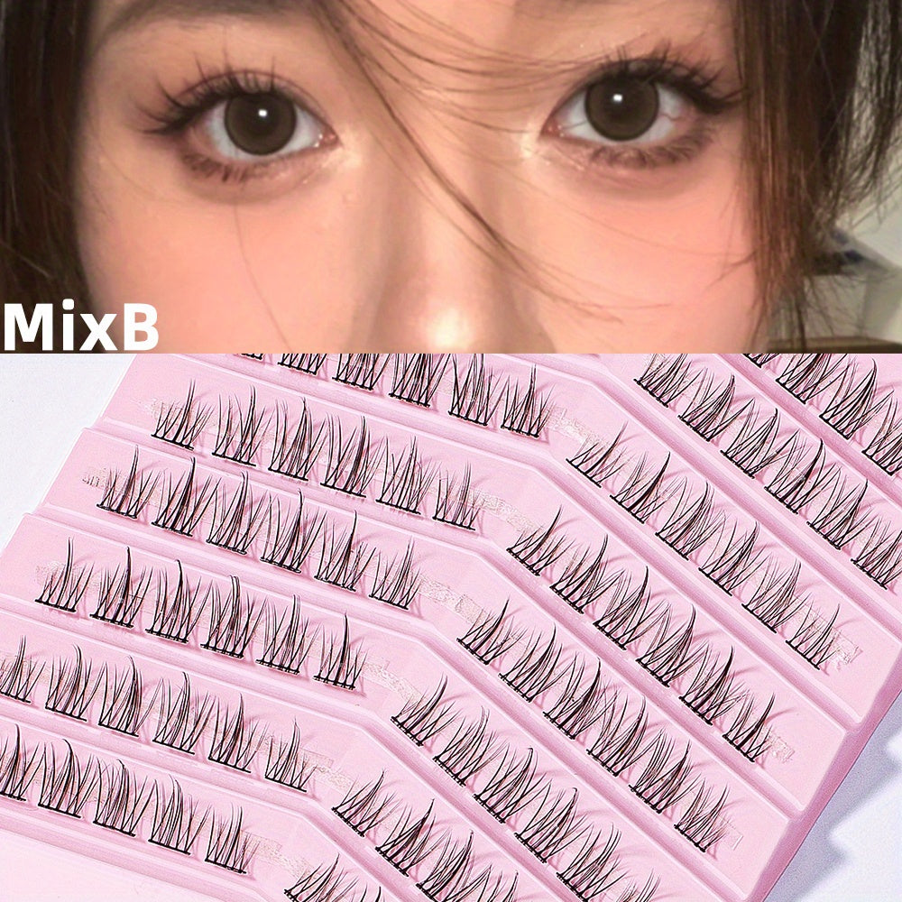 80 Clusters Lashes DIY Eyelash Extensions Volume Wispy Individual Lashes