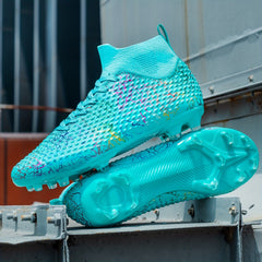 Boys' High Top Non Slip AG Football Cleats Soccer Shoes