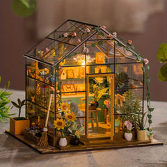 3D Jigsaw Puzzle Happiness Flower Room Mini Cabin Scene Gift